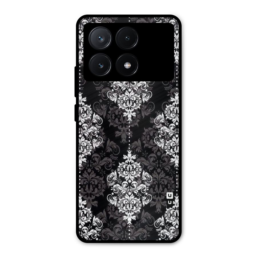 Beautiful Grey Pattern Metal Back Case for Poco X6 Pro