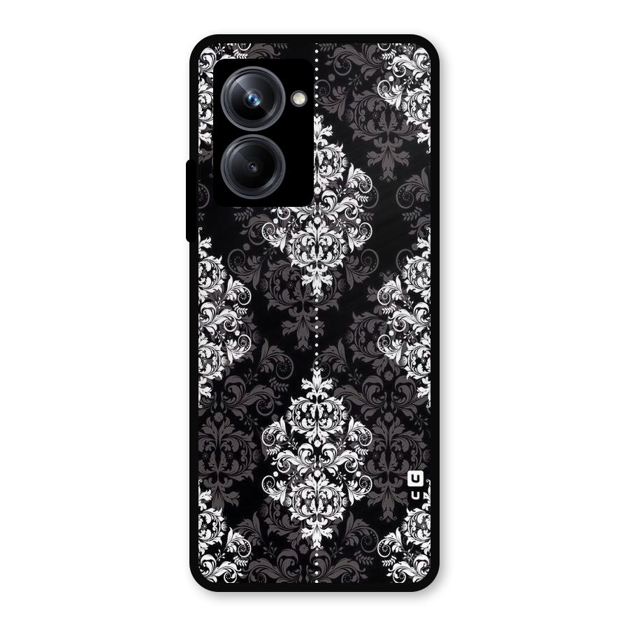 Beautiful Grey Pattern Metal Back Case for Realme 10 Pro