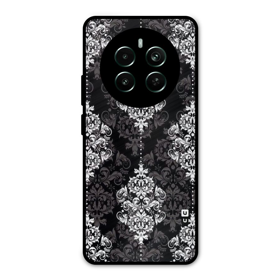 Beautiful Grey Pattern Metal Back Case for Realme 12 Pro Plus