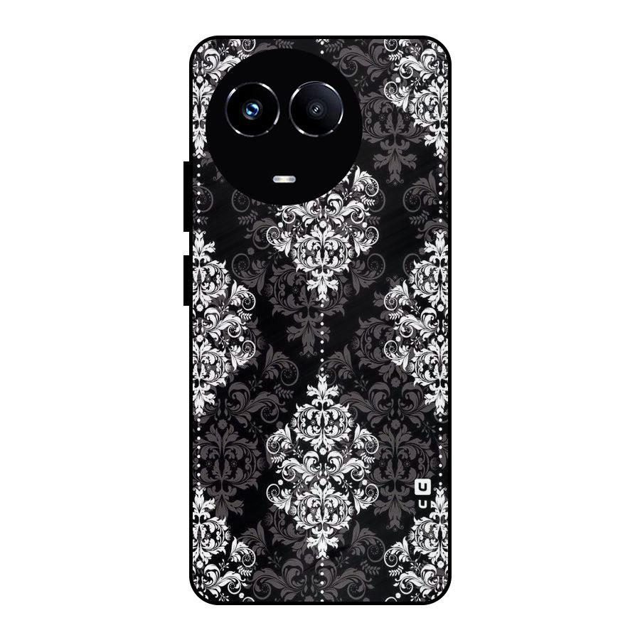 Beautiful Grey Pattern Metal Back Case for Realme Narzo 60X