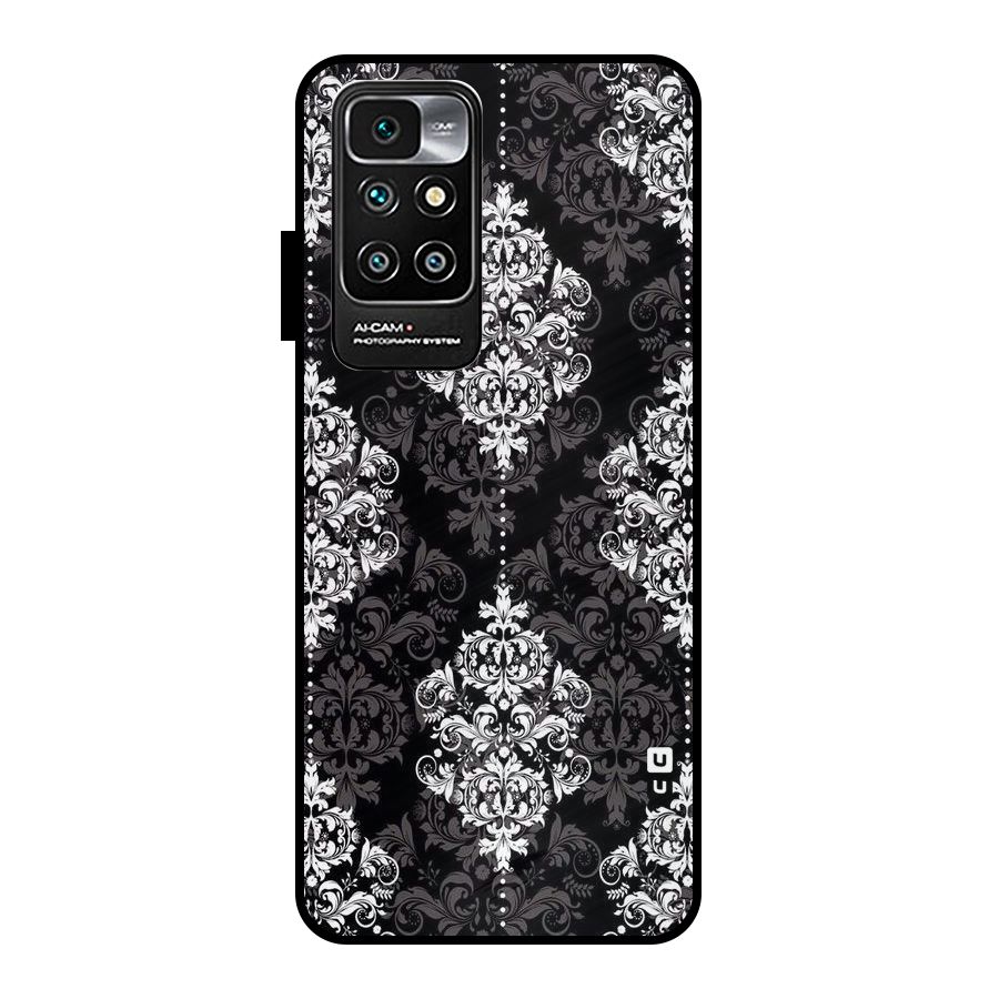 Beautiful Grey Pattern Metal Back Case for Redmi 10 Prime