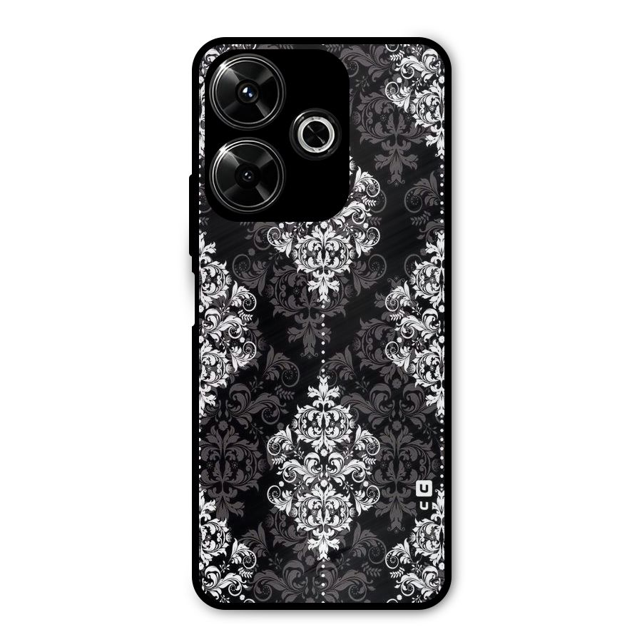 Beautiful Grey Pattern Metal Back Case for Redmi 13 5G
