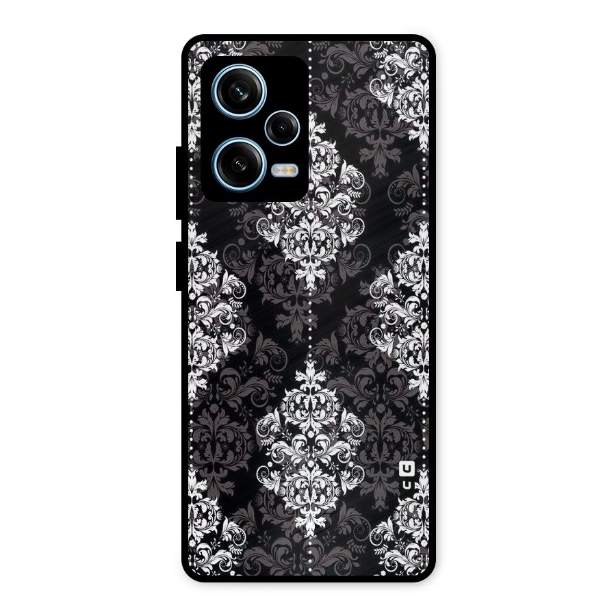 Beautiful Grey Pattern Metal Back Case for Redmi Note 12 Pro