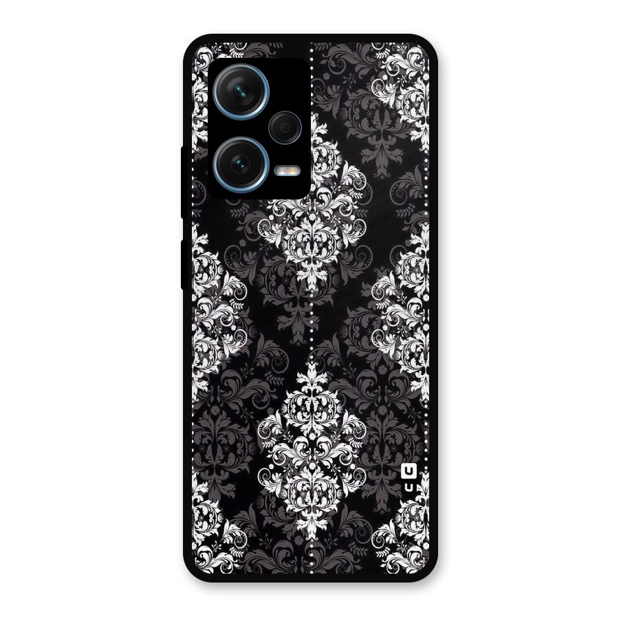Beautiful Grey Pattern Metal Back Case for Redmi Note 12 Pro Plus 5G