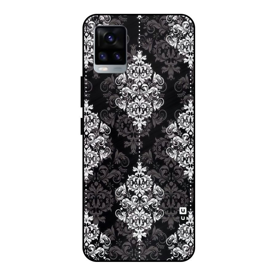 Beautiful Grey Pattern Metal Back Case for Vivo V20 2021