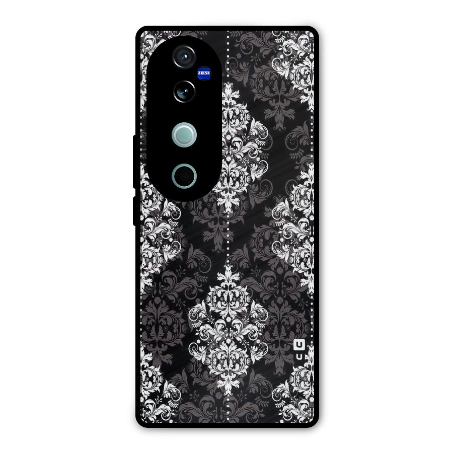 Beautiful Grey Pattern Metal Back Case for Vivo V40 Pro