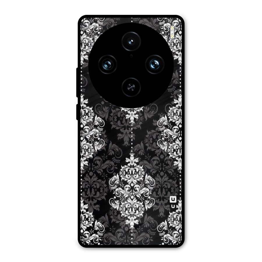 Beautiful Grey Pattern Metal Back Case for Vivo X100 Pro
