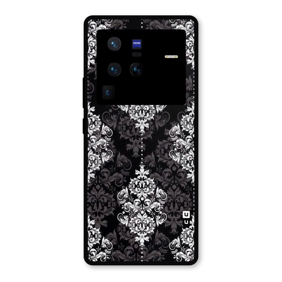 Beautiful Grey Pattern Metal Back Case for Vivo X80 Pro