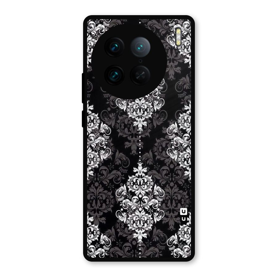 Beautiful Grey Pattern Metal Back Case for Vivo X90 Pro