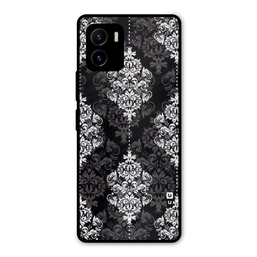 Beautiful Grey Pattern Metal Back Case for Vivo Y15s