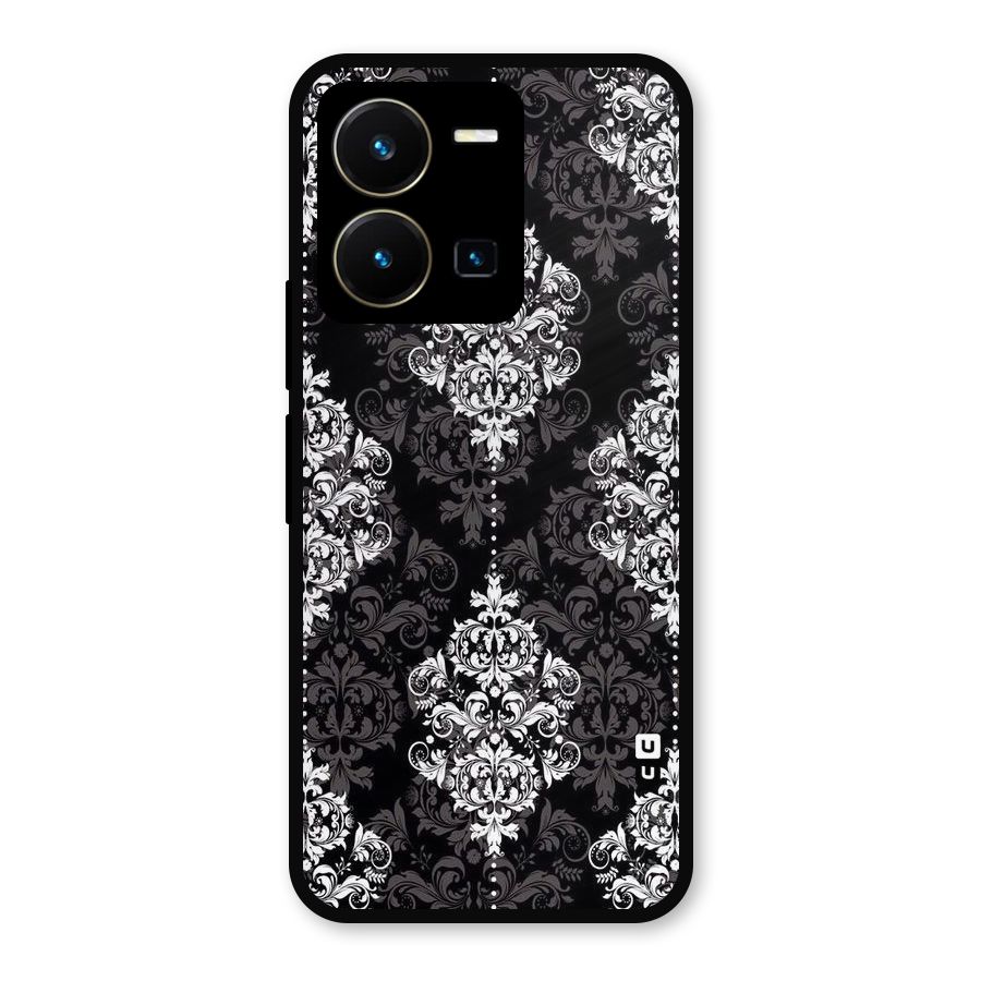 Beautiful Grey Pattern Metal Back Case for Vivo Y35