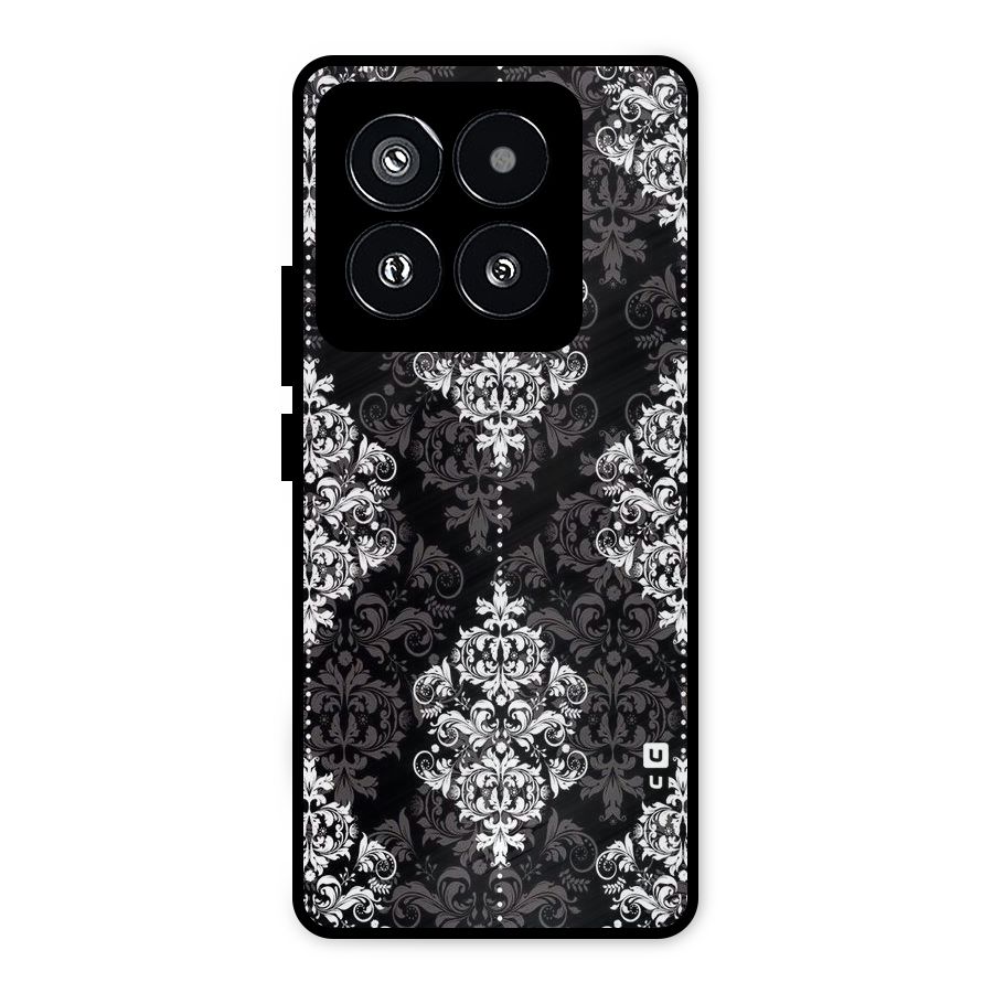 Beautiful Grey Pattern Metal Back Case for Xiaomi 14 Pro