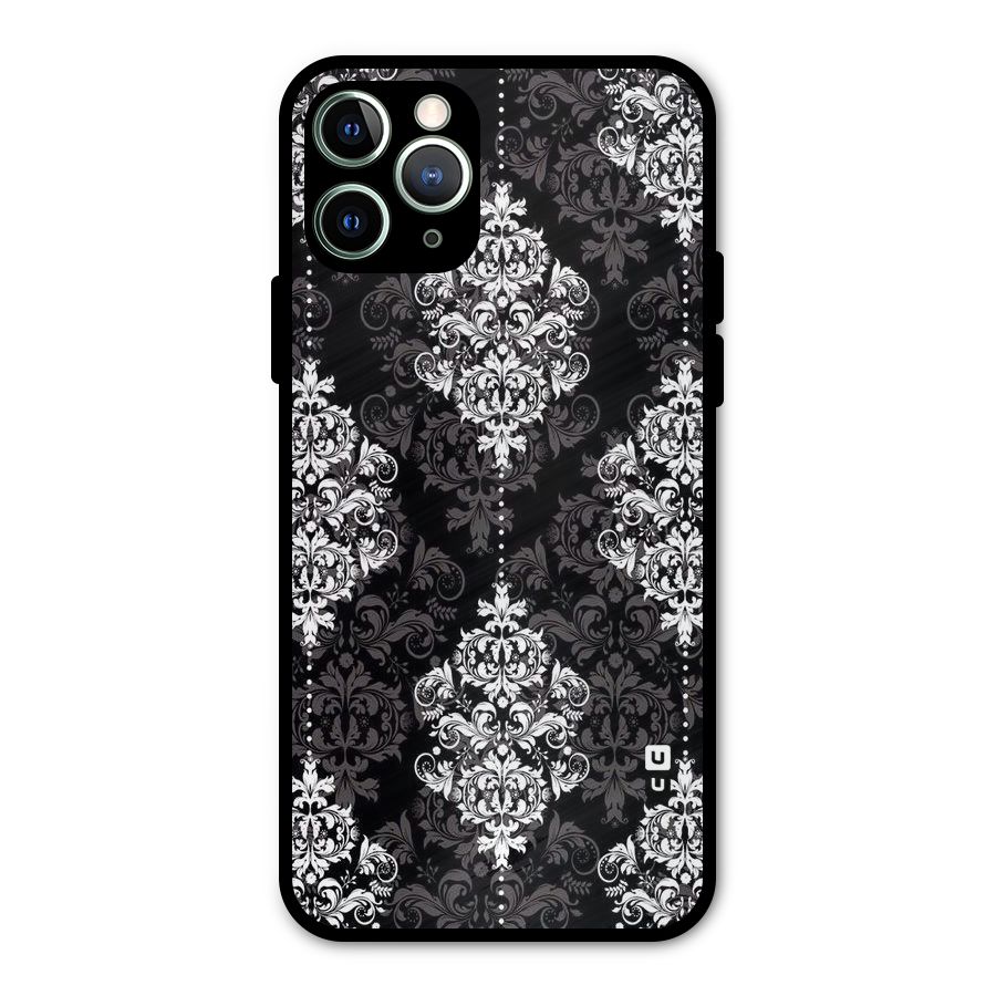 Beautiful Grey Pattern Metal Back Case for iPhone 11 Pro Max