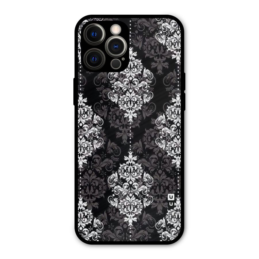 Beautiful Grey Pattern Metal Back Case for iPhone 12 Pro Max