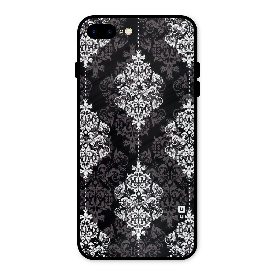 Beautiful Grey Pattern Metal Back Case for iPhone 8 Plus