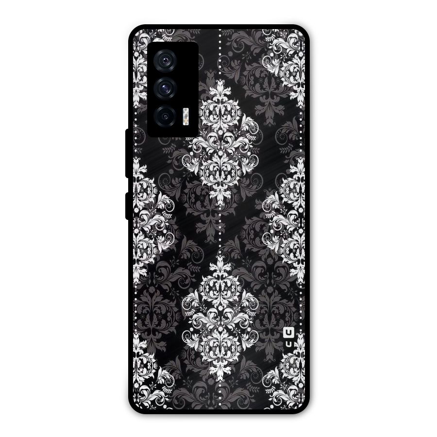 Beautiful Grey Pattern Metal Back Case for iQOO 7 5G