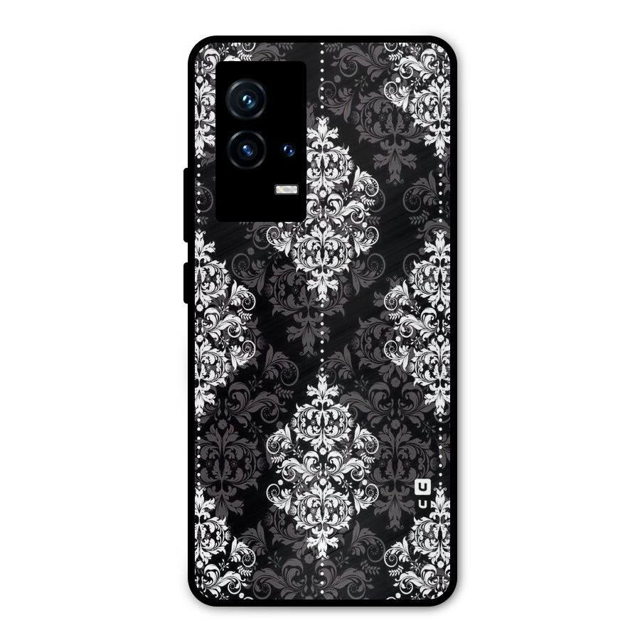 Beautiful Grey Pattern Metal Back Case for iQOO 9 5G