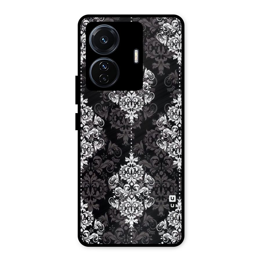 Beautiful Grey Pattern Metal Back Case for iQOO Z6