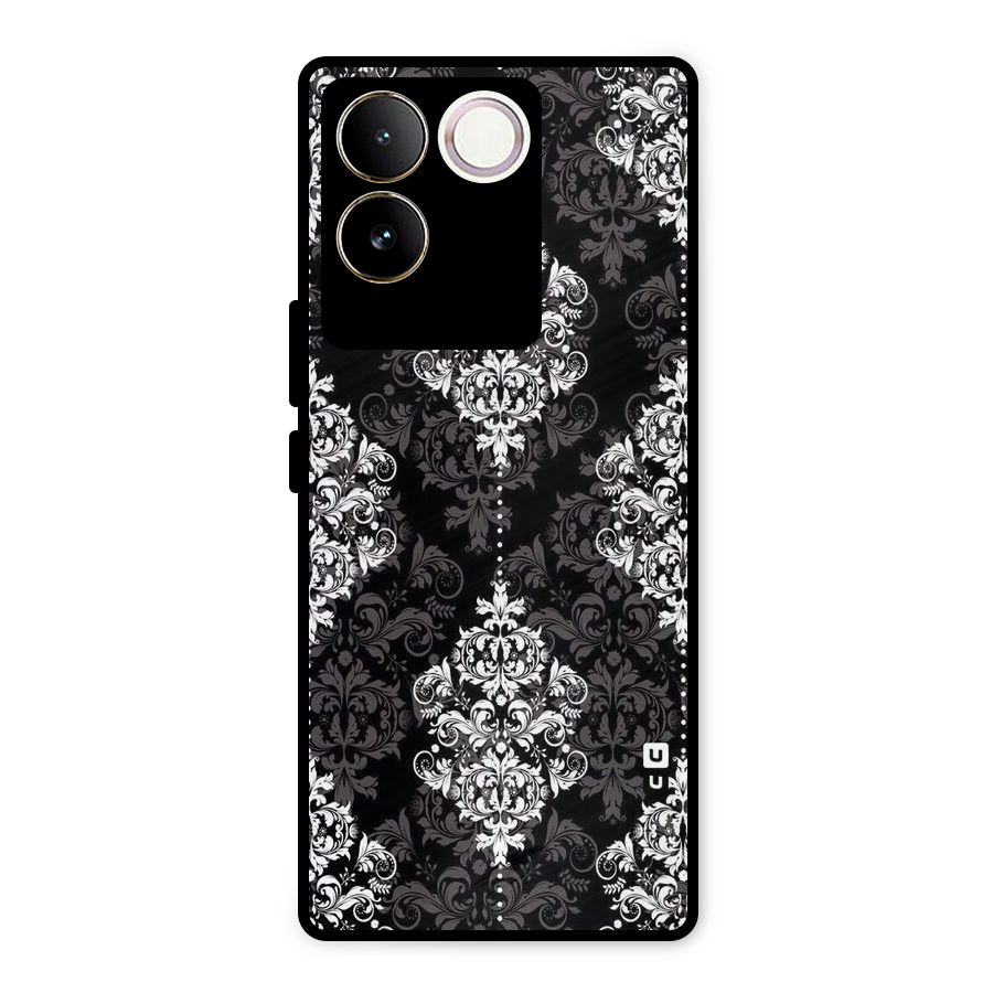 Beautiful Grey Pattern Metal Back Case for iQOO Z7 Pro