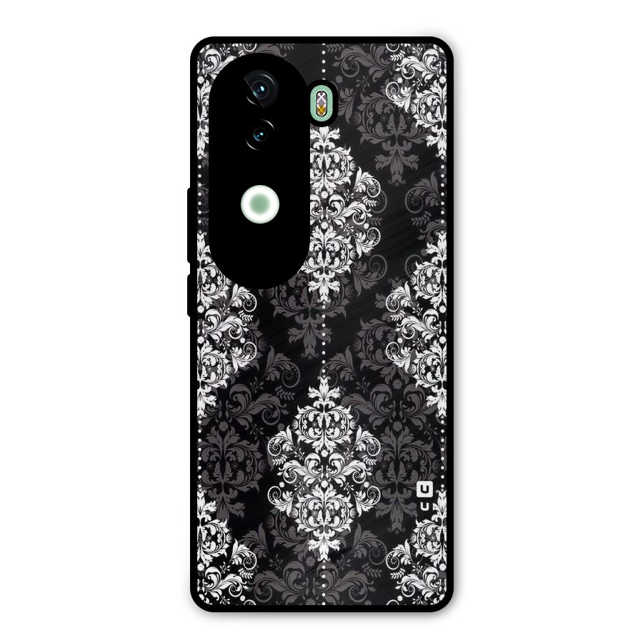 Beautiful Grey Pattern Metal Back Case for iQOO Z9s