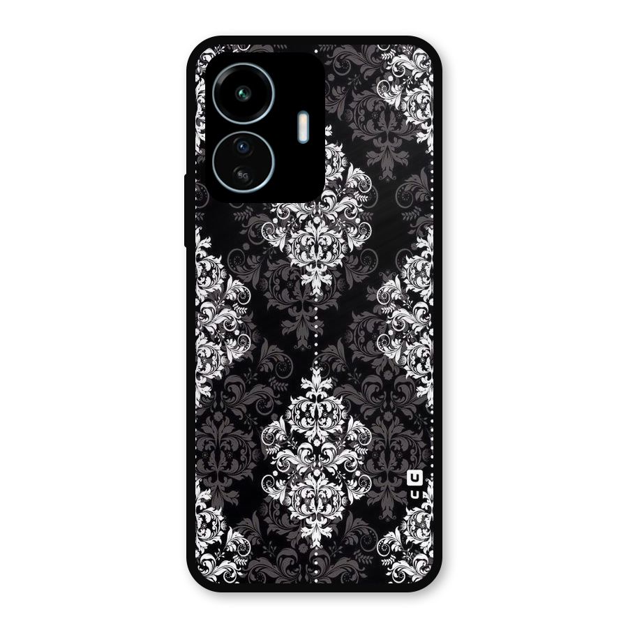 Beautiful Grey Pattern Metal Back Case for vivo iQOO Z6 Lite 5G