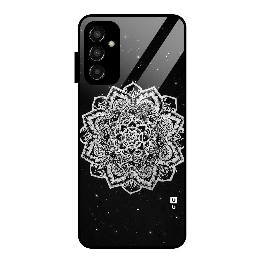 Beautiful Mandala Design Glass Back Case for Galaxy F13
