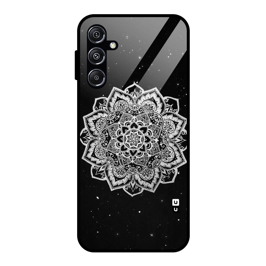 Beautiful Mandala Design Glass Back Case for Galaxy M34 5G