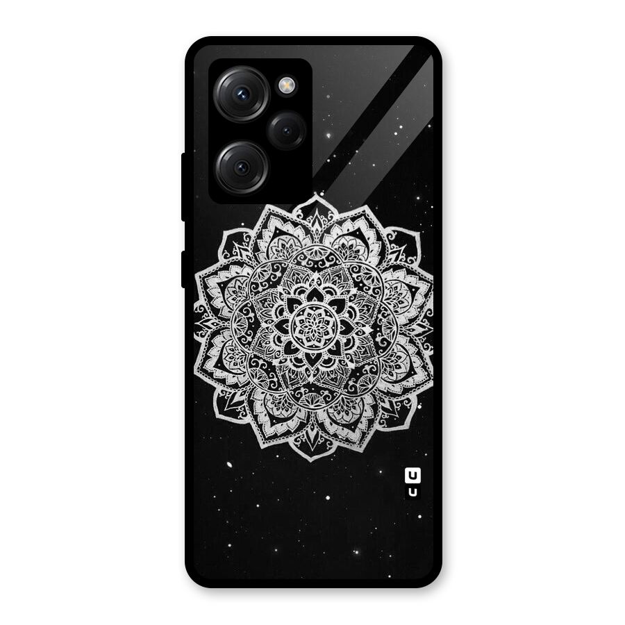 Beautiful Mandala Design Glass Back Case for Poco X5 Pro