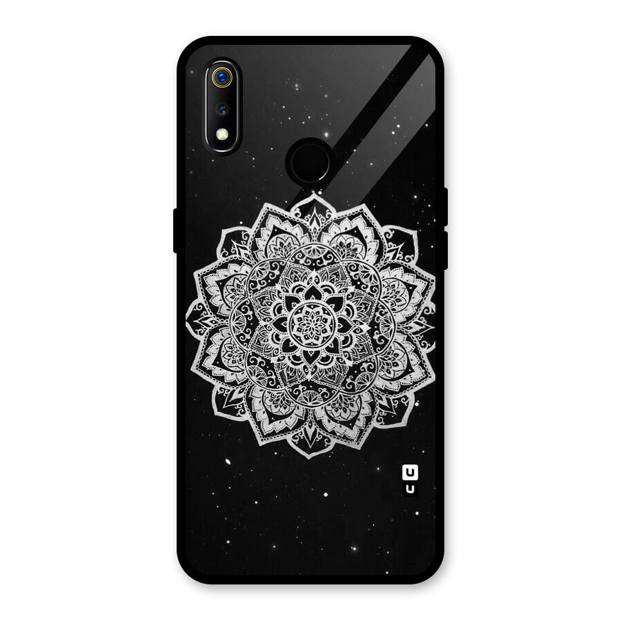 Beautiful Mandala Design Glass Back Case for Realme 3