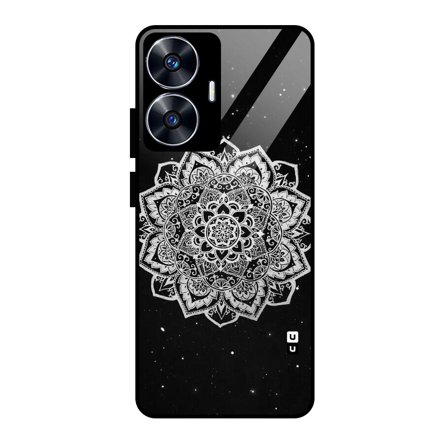 Beautiful Mandala Design Glass Back Case for Realme Narzo N55