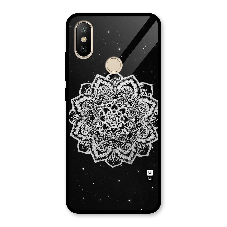 Beautiful Mandala Design Glass Back Case for Redmi A2