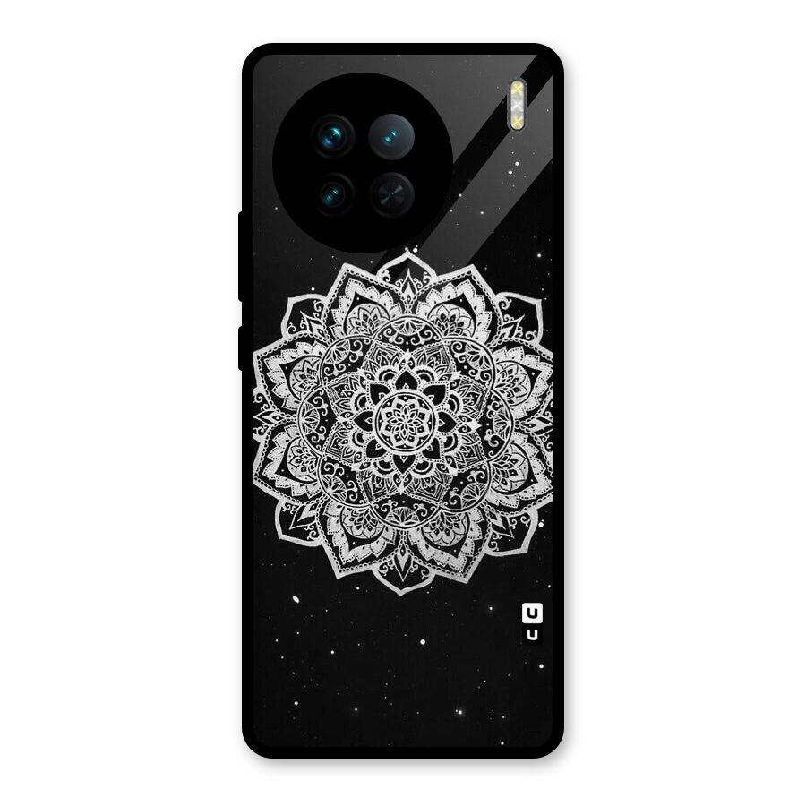 Beautiful Mandala Design Glass Back Case for Vivo X90