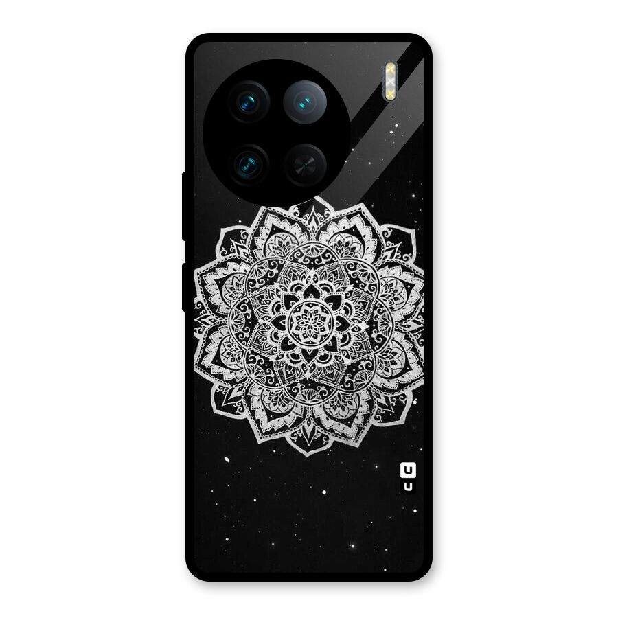 Beautiful Mandala Design Glass Back Case for Vivo X90 Pro