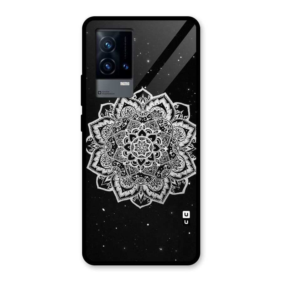 Beautiful Mandala Design Glass Back Case for iQOO 9 5G