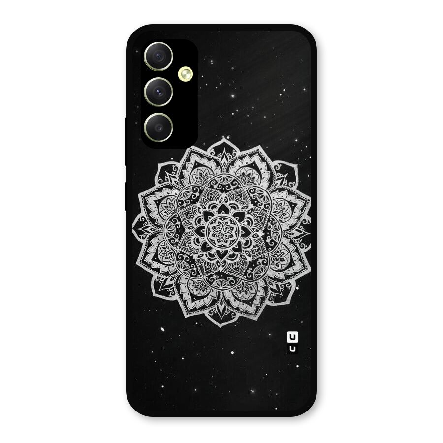 Beautiful Mandala Design Metal Back Case for Galaxy A34