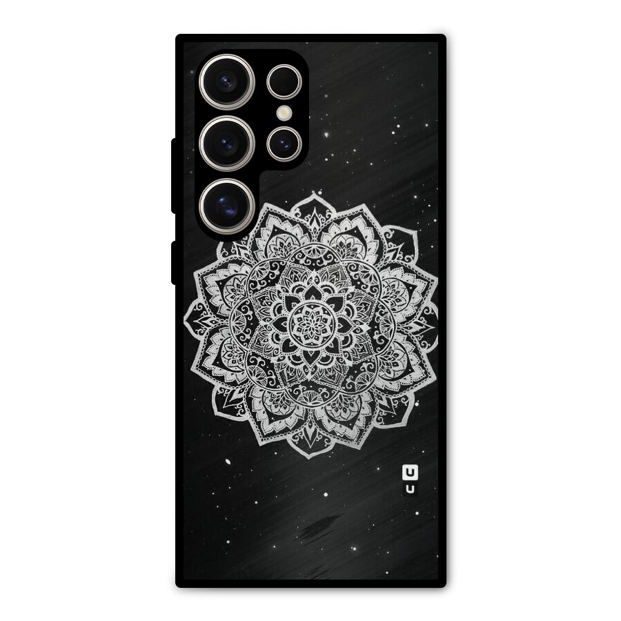 Beautiful Mandala Design Metal Back Case for Galaxy S24 Ultra