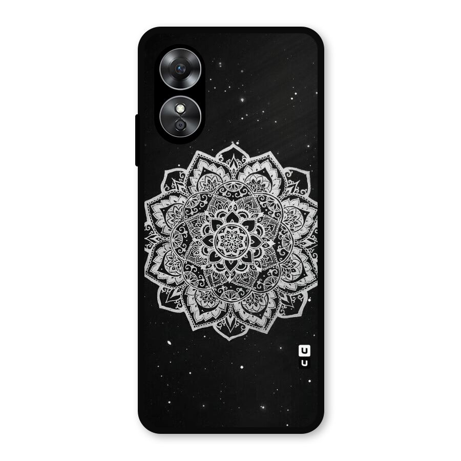 Beautiful Mandala Design Metal Back Case for Oppo A17