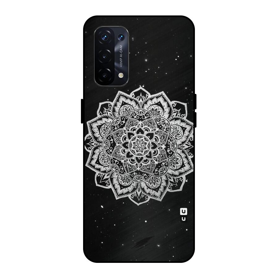 Beautiful Mandala Design Metal Back Case for Oppo A74 5G