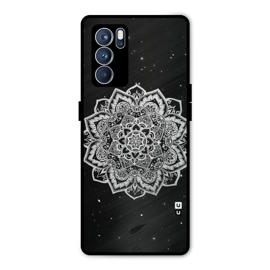 Beautiful Mandala Design Metal Back Case for Oppo Reno6 Pro 5G