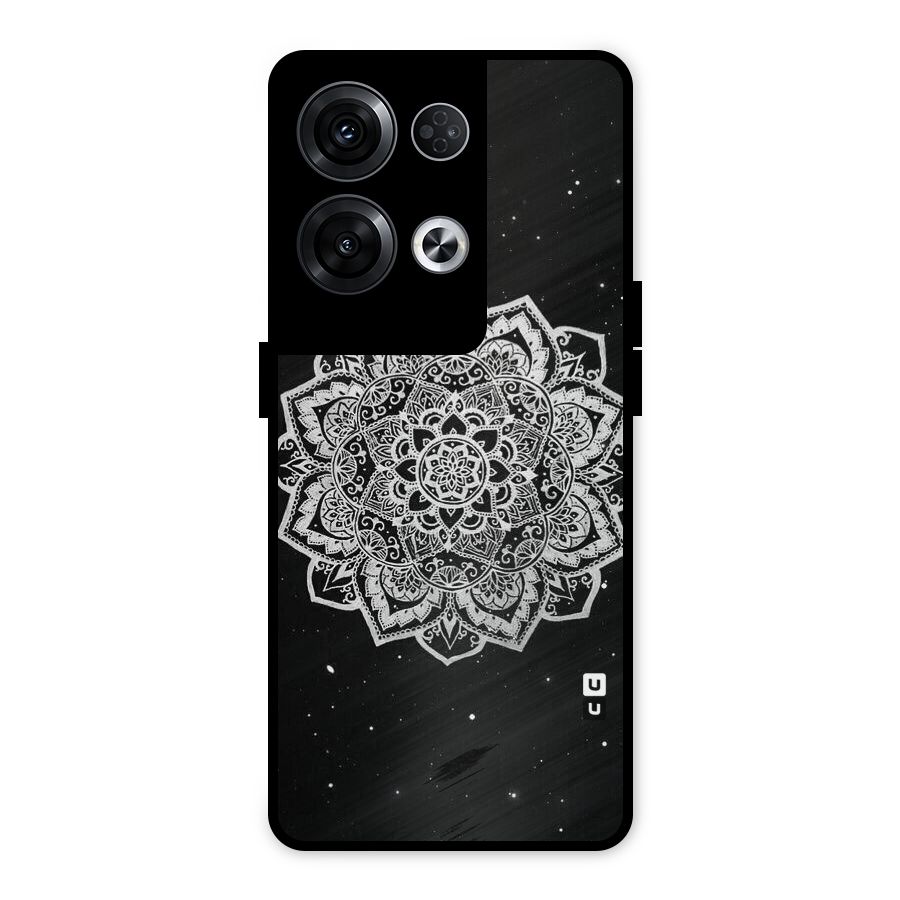 Beautiful Mandala Design Metal Back Case for Oppo Reno8 Pro 5G
