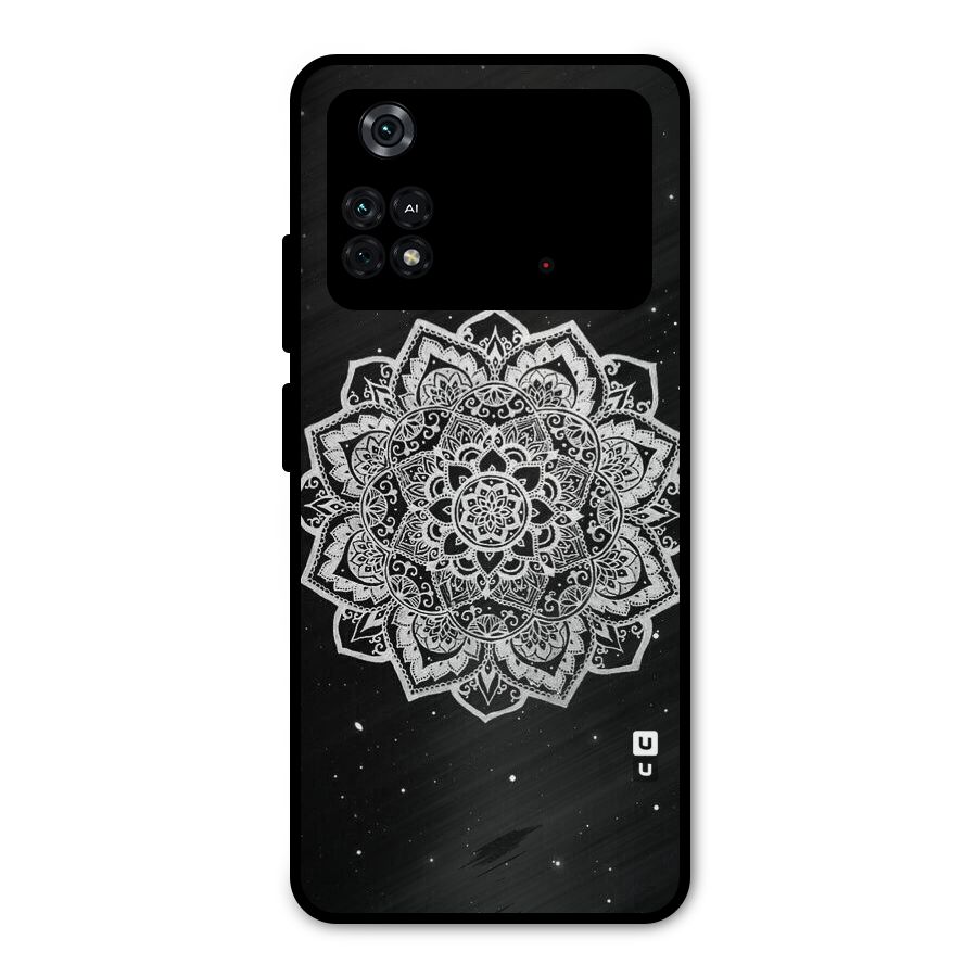 Beautiful Mandala Design Metal Back Case for Poco M4 Pro 4G