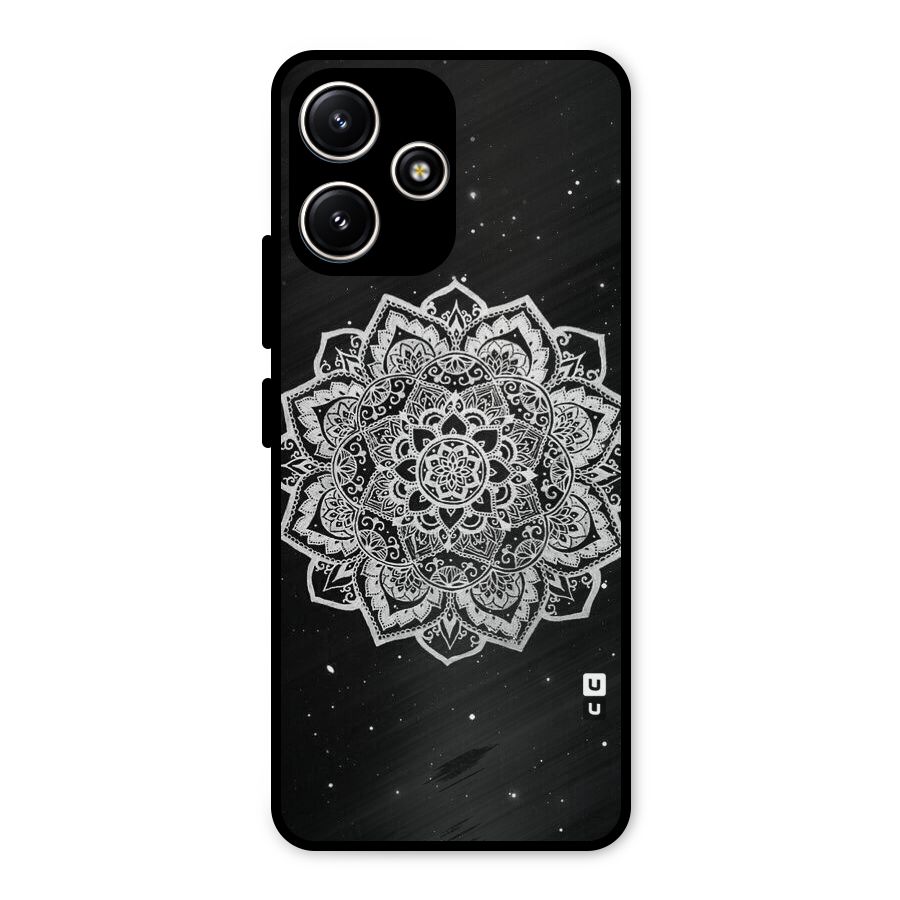 Beautiful Mandala Design Metal Back Case for Poco M6 Pro