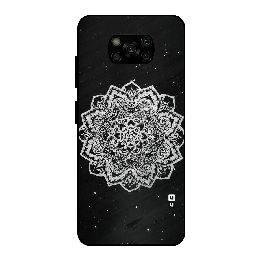 Beautiful Mandala Design Metal Back Case for Poco X3