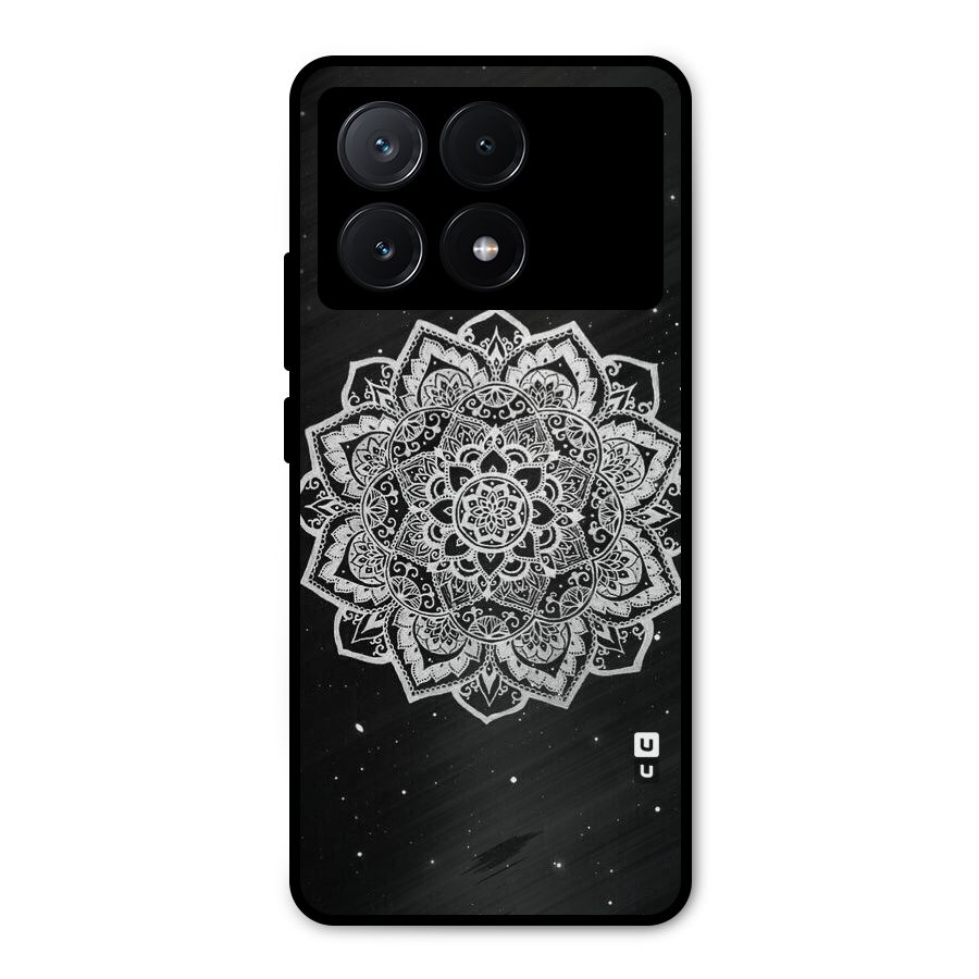 Beautiful Mandala Design Metal Back Case for Poco X6 Pro