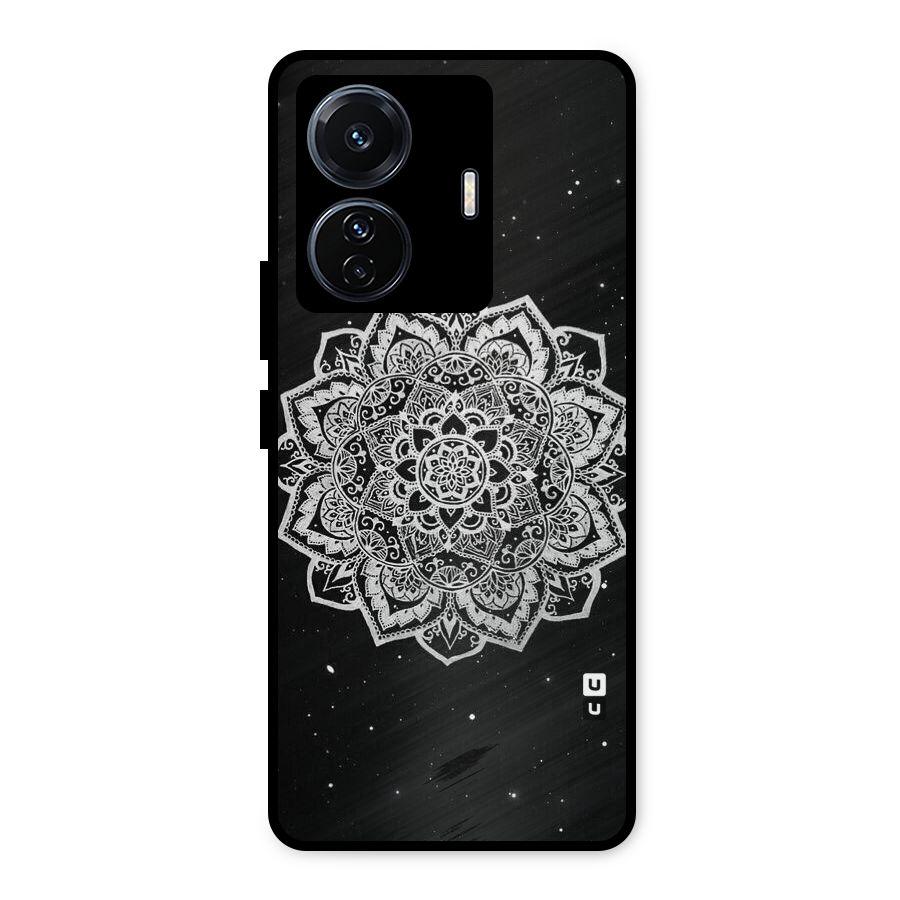 Beautiful Mandala Design Metal Back Case for Vivo T1 Pro