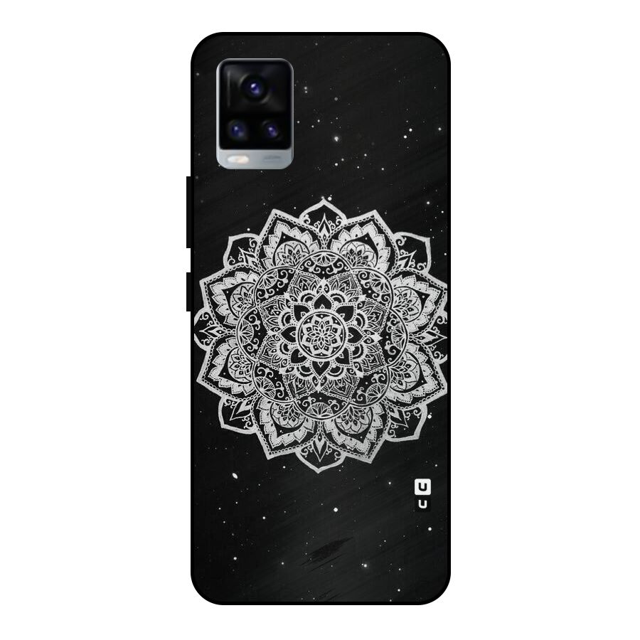 Beautiful Mandala Design Metal Back Case for Vivo V20 2021