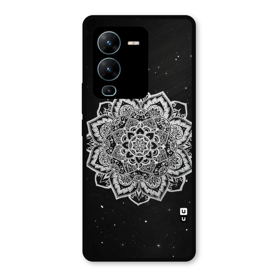Beautiful Mandala Design Metal Back Case for Vivo V25 Pro