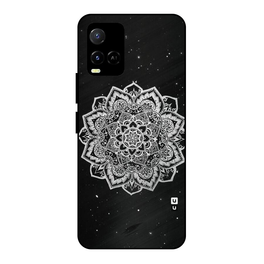 Beautiful Mandala Design Metal Back Case for Vivo Y21A