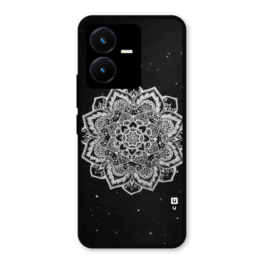 Beautiful Mandala Design Metal Back Case for Vivo Y22s