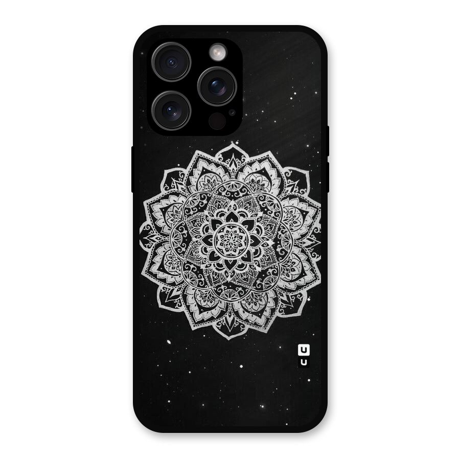 Beautiful Mandala Design Metal Back Case for iPhone 15 Pro Max